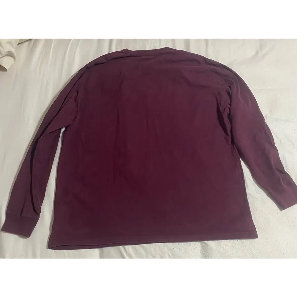 Nike Sportswear Premium Essentials Mens XL Burgundy Long Sleeve Tee pre owned